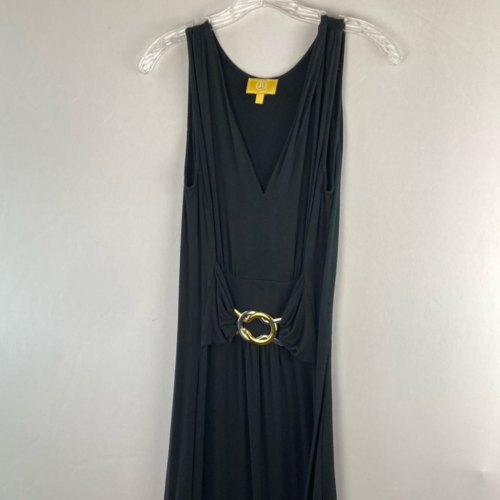 Liz Lange, long black V-neck summer dress size small